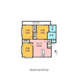ジュピター【B202号室】の間取り