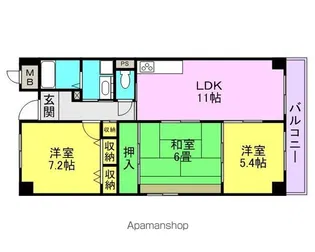 コレット坂部【402号室】の間取り