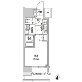 ラクラス幡ヶ谷【6階】の間取り