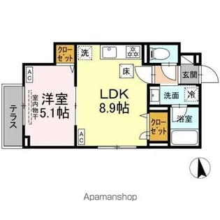 セレスティア北加平【1階】の間取り