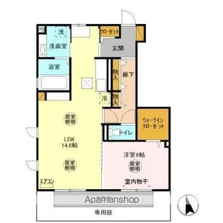 リヴィール ソワ Ⅱ【1階】の間取り