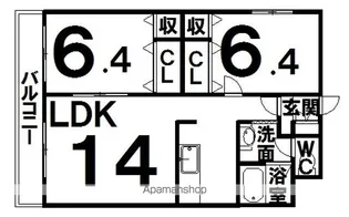 フェリシア【3階】の間取り