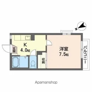 ユーロハイツ名須川A【201号室】の間取り