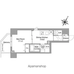 コンフォリア・リヴ関内【5階】の間取り