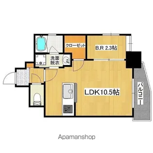 フロンティア加治屋【3階】の間取り