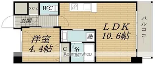 スプランディッド新大阪キャトル【1005号室】の間取り