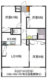 大伸コーポ【107号室】の間取り