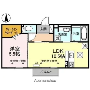 クリスタル花水木【1階】の間取り