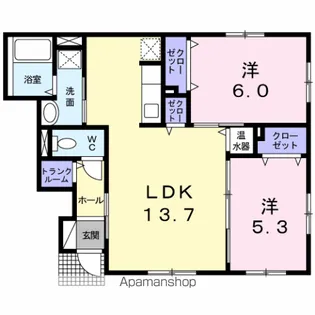 カポサルド【1階】の間取り