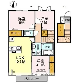 ルミナス伊万里【2階】の間取り