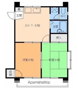 メロディーハイツ柳井【5階】の間取り