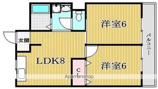 北野マンション東館【5階】の間取り