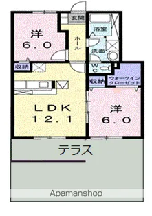 オーブⅡ【1階】の間取り