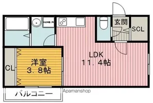 HALU豊中【2階】の間取り