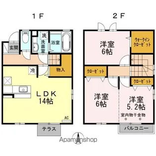 コロナーレ水越【Ⅰ号室】の間取り