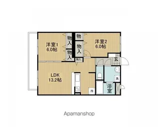 グランドゥール【202号室】の間取り