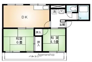 シティハイム東青梅2号【201号室】の間取り