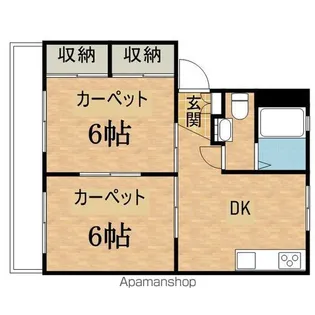 シャローリバーハイツ【3階】の間取り
