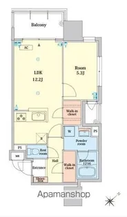 RJRプレシア大橋駅前【410号室】の間取り