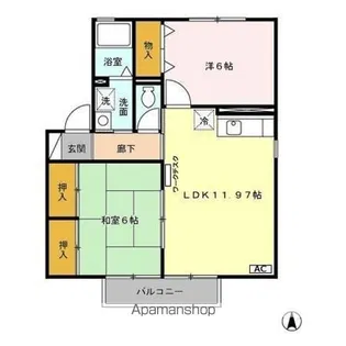 セゾン平原 A棟【2階】の間取り