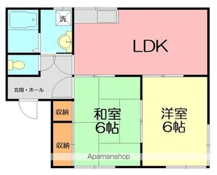 サンライズ2番館【1階】の間取り