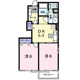 プリムローズ A【1階】の間取り