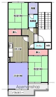 コーポ仁井田ビル【4階】の間取り