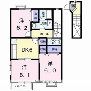 ロイヤル雑賀【2階】の間取り