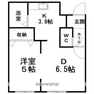 潮見中央ハイツF【1階】の間取り