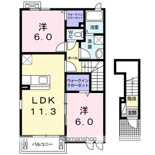 ブリッランテ【2階】の間取り