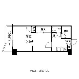 ロイヤルヒルズ市名坂【204号室】の間取り