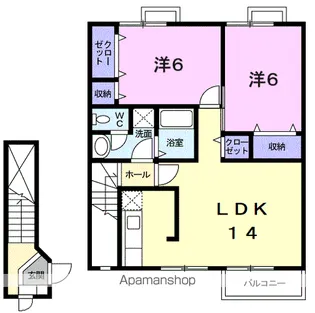 マーヴェラスⅡ【2階】の間取り