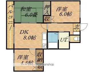 ハイツアゼリア【407号室】の間取り