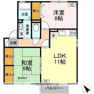 セジュール瑞穂 A棟【A201号室】の間取り