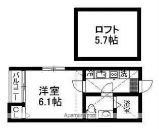 アルエット旭ヶ丘【1階】の間取り
