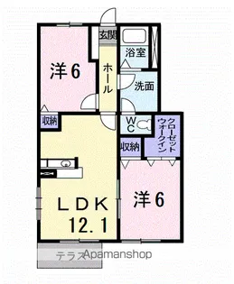コーポウラザキ【1階】の間取り