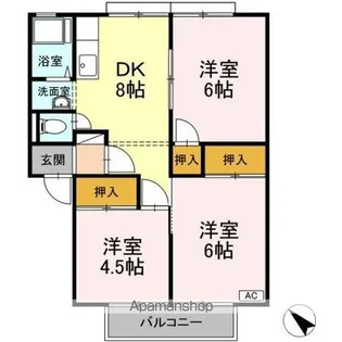 サンフェリカ茶畑 B【2階】の間取り