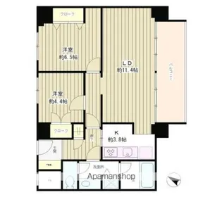 リバー&タワー【14階】の間取り