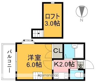 フローラ幸町【2階】の間取り