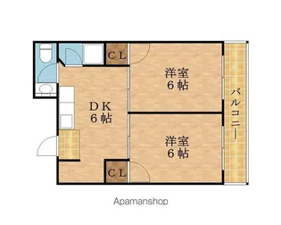 関目岡村マンション【401号室】の間取り