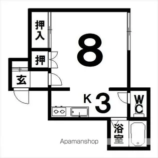 ビューハイツ古田【2階】の間取り