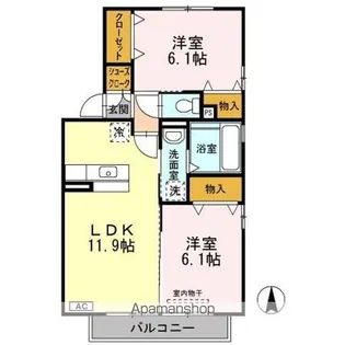 カーサフェリーチェ A【2階】の間取り