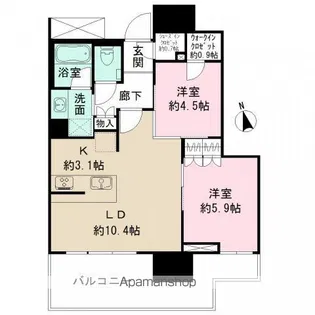 ザ・パークハウス広島タワー【11階】の間取り