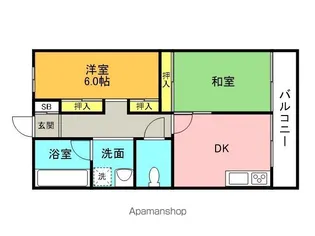武庫之荘ガーデン【1階】の間取り