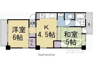 アビタ北白川【19号室】の間取り