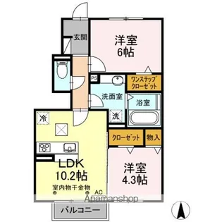 エスペランスK【1階】の間取り
