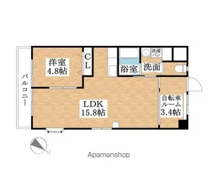 セブンビル丸協【417号室】の間取り