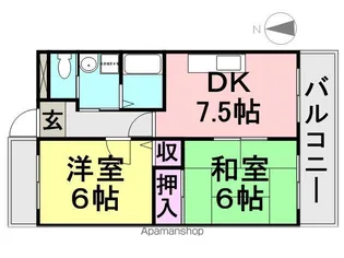 クインコート立花【3階】の間取り