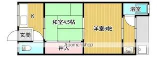 ハイツ新田辺2【C号室】の間取り