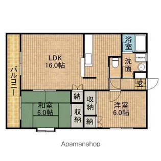 クレッセント江崎【3階】の間取り